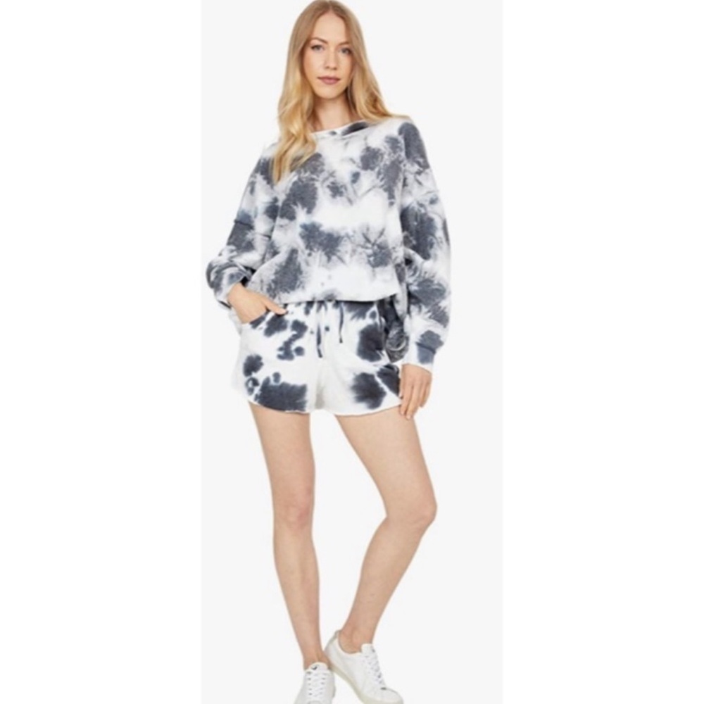 Co-Ord Lounge Set Free People Sweatshirt Short Kelly Sweat Tie Dye Athleisure